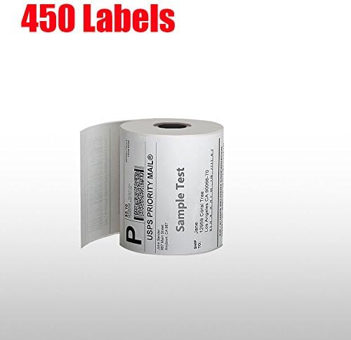 MFLABEL 450 Counts 4x6 Shipping Labels (3 Rollls) Mailing Postage Labels for Zebra 2844 ZP-450 ZP-500 ZP-505