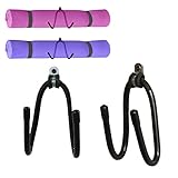 SPWOLFRT 2 Pack Wall Mount Yoga Mat Foam Roller