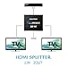 SOWTECH [Upgrade Version] 4K HDMI Splitter HDCP V1.4 Powered HDMI Splitter 1X2 HDMI Splitter for Full HD 1080P Support 4K/2K and 3D Resolution (One Input to Two Outputs)