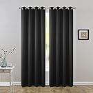 FLOWEROOM Room Darkening Blackout Curtains Thermal Insulated Draperies with Grommet for Bedroom, 52 by 84 inch, Greyish White, 2 Panels