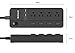 Nekteck Power Strip/Surge Protector Flat Wall Plug with 4 AC Outlets (Individually Controlled) 20W 2-Port USB Charger for iPhone, Samsung Galaxys, Nexus, Tablets, LG, More [4.8ft Cord, 4AC, 2 USB]