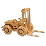 3-D Wooden Puzzle - Forklift Model -Affordable Gift for your Little One! Item #DCHI-WPZ-P024