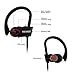 RIEMEX Wireless Headphones Sport with Microphone, Best Sports Earphones Mic IPX7 Waterproof IPX7 HD Stereo Earbuds for Running Workout Gym 8 Hours Battery Noise Cancelling Headsets