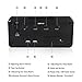 ZHPUAT Digital Alarm Clock with 8.9 Large LED Display, Dimmer, Snooze and Alarm Control Function for Bedrooms with USB Charger, Battery Backup(Red)