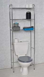 etagere metal toilette