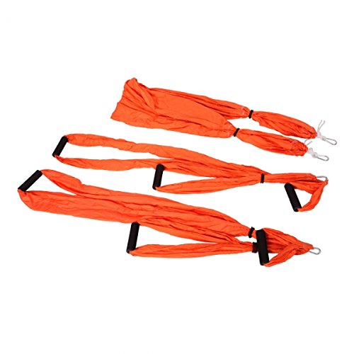 Soogo Anti-Gravity Aerial Yoga Hammock Yoga Swing Fitness Inversion Aerial Yoga Exercise Tool Pilates Spine Supporter (orange)