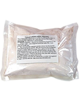 Gypsum Tofu Coagulant- 12 Oz. - Chinese Terra Alba - Calcium Sulfate Powder - Food Grade