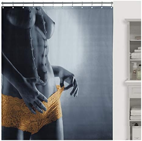 DS BATH Sexy Senorita Waterproof Microfiber Shower Curtain,Polyester Mildew Resistant Shower Curtain,Printing Shower Curtains for Bathroom,Fabric Bathroom Curtains,72" W x 78" H