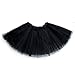 Anleolife 12'' Girl Tutu Skirt Party Tutus Pure Color (Black)