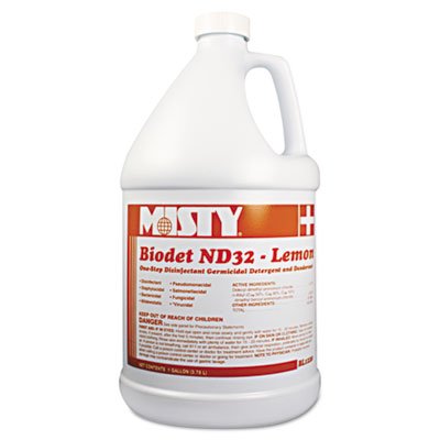 MISTY 1038806 Biodet ND32 One-Step Disinfectant, Lemon Scent (Pack of 4)