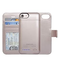 Navor Folio portafolios Potencia, magnético y desmontable carcasa de batería 4200 mAh para iPhone 7 Plus 6 Plus 8 Plus [5.5 inch]