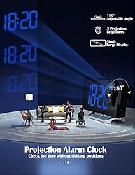 Alarm Clock Radio, Digital Clock with 0-100% Dimmer