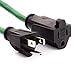 Otimo 100 Ft 16/3 SJTW Green, Outdoor Extension Cord - 3 Prong Ground Plug, 10A 1250W, Water & Weather Resistant, Flame Retardant