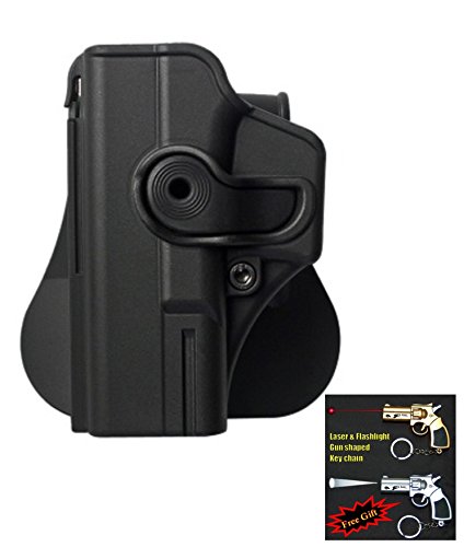IMI-Z1020LH - New Polymer Retention Holster for Glock 19/23/25/28/32 - Left Handed Gen 4 Compatible + Laser & Flashlight Gun Shaped Key Chain.