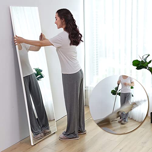 Photo 1 of NeuType 71"x24" Unbreakable Full Length Mirror, Shatterproof Mirror for Kids, Glassless Nano Film Mirror Full Length, Big Mirror for Bedroom Living Room Home Gym Lightweight Mirror Hanging or Leaning White