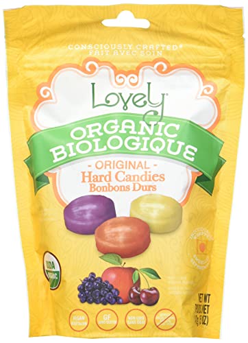 LOVELY CANDY COMPANY ORGANIC FRUIT HARD CANDY, 142 GR