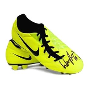 Wayne Rooney Signed Football Boot - Nike T90 Yellow - Autographed Soccer Cleats at Amazon's 
