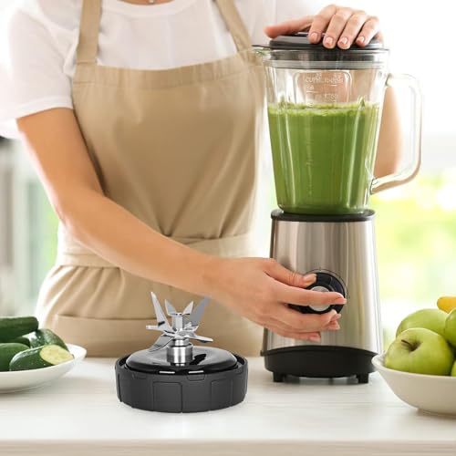 JDF3CISH Compatible Piezas de aspas licuadora ninja, compatibles con Nutri Ninja Foodi Power Blender SS101 SS351 SS401 SS151 SS300 SS350 SS351TGT CO351B SS100 SS101C, Con juntas de Goma de Repuesto
