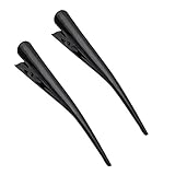 Pair of Black Enamelled Hair Beak Concorde Clip Slide 13cm (5.1