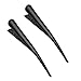 Pair of Black Enamelled Hair Beak Concorde Clip Slide 13cm (5.1