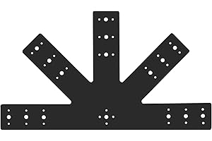 Andorm 24x13.5 Gable Plate Pergola Truss Roof Plate Connector Heavy Duty 12 Pitch Powder Coated Black