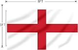 SHATCHI England Flag St George’s Cross 8 x 5ft Polyester with Brass Eyelets view 2