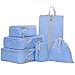 Travel Packing Cubes 6 Set, Luggage Packing Organizers for Week Trip, Packing Bags Large/Medium/Small + Shoe Bag