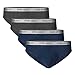 DAVID ARCHY Men's 4 Pack Micro Modal Underwear Soft Breathable Ultra Big Pouch Bikinis (M, Dark Gray/Navy Blue)