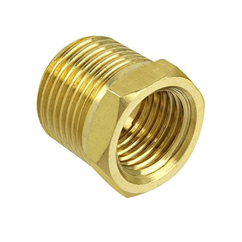 3/4" NPT to 1/2" Pipe Bushing Adapter Convert 1/2 Male to 3/4 Male Solid Brass Water Gas Air Hydraulic