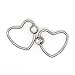 Coolrunner Stainless Steel Unique Little Rhinestone Heart Cartilage Earring 1 Pairs (siliver)