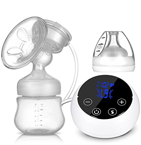 Raicy Electric Breast Pump, Pumping Breast Milk, Comfort Breastfeeding Portable Single Baby Breast Pump for Travel with HD LED Display