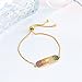 Rose Gold Plated Cute Colorful Crystal Bangle Bracelet with Rhinestone AAA Cubic Zircon Charm Chain Bracelet Adjustable Length for Wedding Bridal