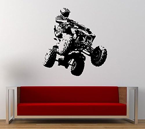 Atv Quad Bike Dirt Stunt Racing Wall Graphic Decal Sticker Vinyl Mural Boys Room Man Cave Game Room Garage Home Decor L183