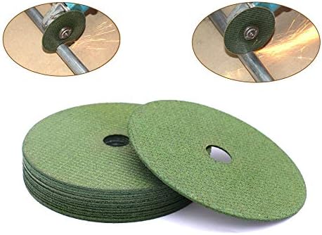 Anmeilexst 15 Pieces 4.2" Metal Special Gravel Cutting Wheel, Stainless Steel Special Ultra-Thin Cutting Wheel (Green)