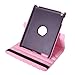 HDE Rotating iPad Case Magnetic Folding Leather Cover Folio Flip Stand for Apple iPad 2 iPad 3 iPad 4 (Pink & White Polka Dot)