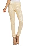 RACK29 - SEQUIN COVERED KNIT SKINNY LONG CLUB PANTS