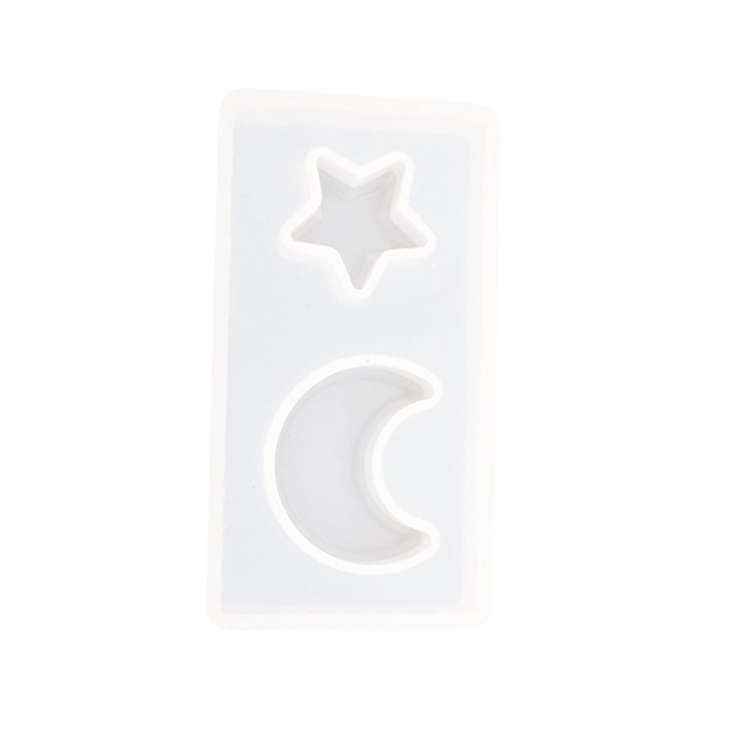 Baoblaze Translucent Silicone Molds Handmade Moon Star Mold Epoxy Silicone Mould Resin Casting Jewelry Findings Craft Tools DIY Jewellery Making Accessories