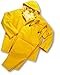 West Chester 4035FR Polyester Rain Suit [Yellow] Medium, 0.35 mm PVC Coating, Limited Flammability, FR Suit