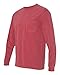 Comfort Colors C4410 Long-Sleeve Pocket T-Shirt - Crimson - 'XL