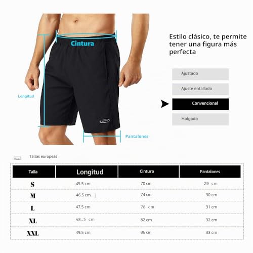MOBIUSPHY Men's Sports Shorts, Sports Shorts, Men's Sports Shorts, Running Shorts, Tennis Fitness Gym Summer Black