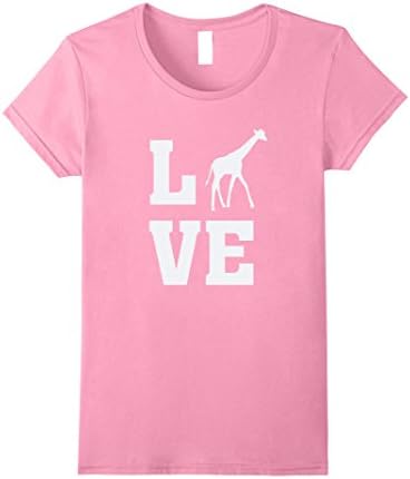 Womens I Love Giraffes - Animal Giraffe Lover T Shirt Small Pink