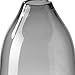 CASAMOTION Optic Hand Blown Solid Color Art Glass Vase, Gift Boxed, Grey, 12 Inch