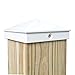 WeatherPRO 4x4 Post Cap White (Fits 3.5” x 3.5” Wood Post), Gloss Powder-Coated Aluminum, Fence, Mailbox, Dock and Deck Post Topper, Outdoor Rustproof Metal Cover, Single Pack, Sold by U.S. Company