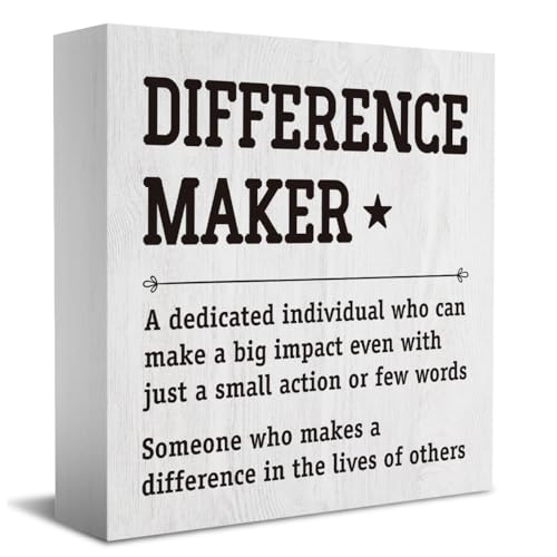 Difference Maker Wooden Box Sign
