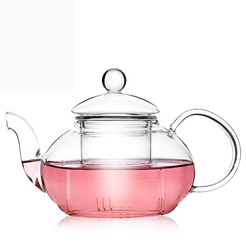 TAMUME Crystal Clear Glass Teapot Warmer for Tealight Holders with