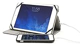 M-Edge Folio POWER 4000 mAh Battery Case for 7-8" Devices, Fits Apple iPad mini 1/2/3/4, Amazon Kindle Fire/HD 7"/HDX 7", Nexus 7, Samsung Galaxy 7/Note 8/Tab 4-8" - Heather Gray