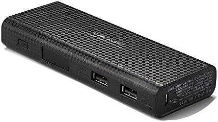 Power Bank Charger Portable External Battery Pack 10000mAh with High Speed Dual USB Output LCD Display LED Flashlight Fast Quick Charging for Phone Ipad iPhone 8 X 7 7S Plus 6 6S 5 - Black (Legnaus)