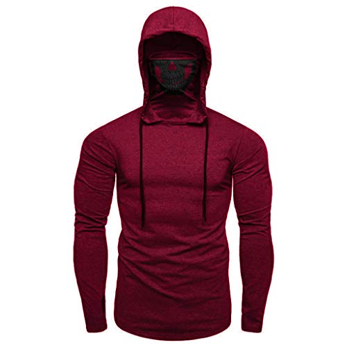 Simayixx Sweatshirts for Men Plus Size, Men Gifts Fashion Hoodies Shirt School Boys Tops Mask Skull Blouse Retro Pullover