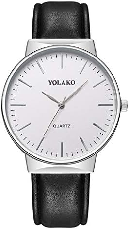 kolila Newest Analog Wrist Watch Sale Men Clearance Casual Stainless Steel Full Waterproof Glass Faux Leather Business Watches