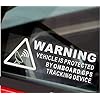 Waarschuwingsstickers, met Engels opschrift “On Board GPS Tracking Device”, voor auto / bestelwagen / boot / fiets, informatiebord voor veiligheid, bescherming, alarm, 5 stuks
